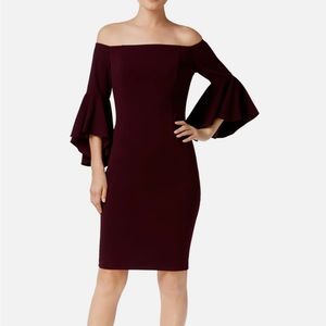 Calvin Klein Off-The-Shoulder Sheath Dress 6 NWT